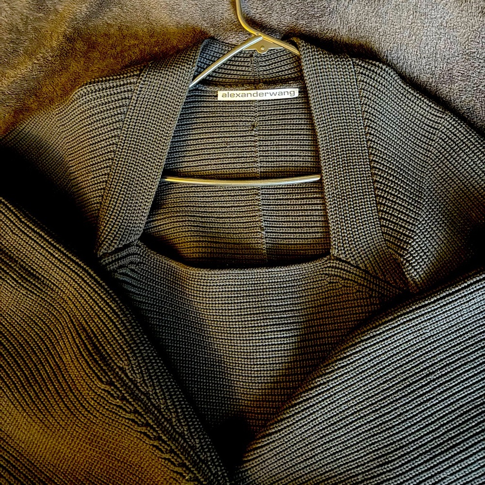 Alexander Wang Shrug Ribbed Cropped Pullover Sweater Small, never worn.